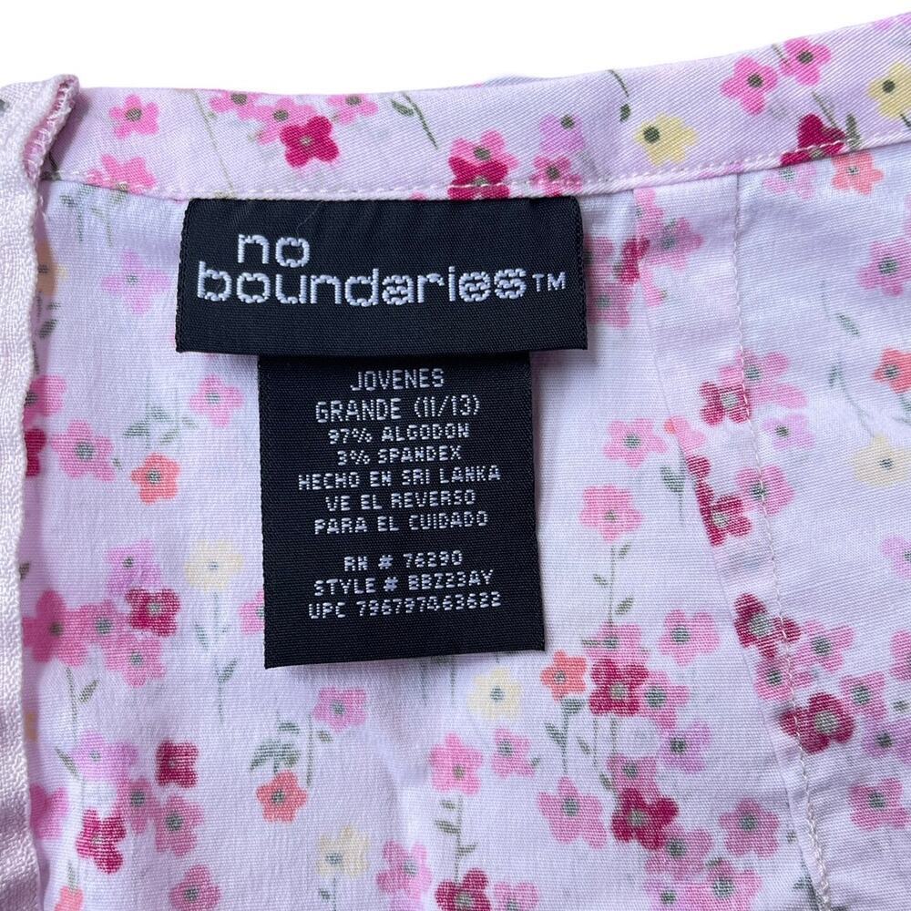 No Boundaries Vintage Y2K Pink Floral Skirt – Juniors L Tag / Fits Women Medium - Picture 4 of 12